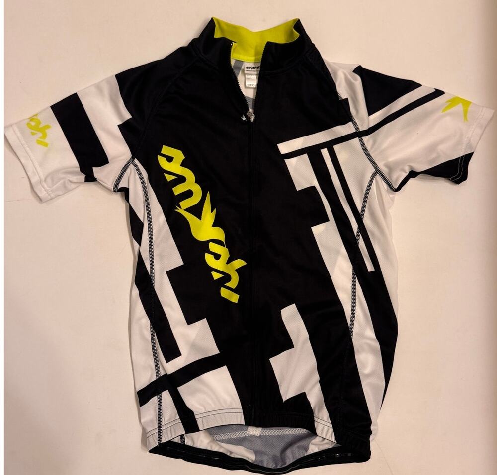 Smashfest Queen Women's Cycling Jersey Short Sleeve Green/Black/White Sz M